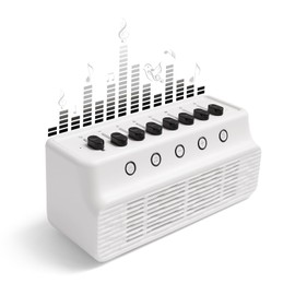 White Noise Machine | Shiawase Sounds of Nature Box | Tragbare Schlaf-Sound-Maschine Baby Erwachsene | 8 Naturgeräusche Mixer-Optionen Bluetooth-Lautsprecher | Schlafen Zuhause Büro Yoga (weiß)