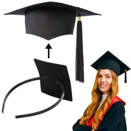 Graduation Cap Headband Insert, Grad Caps Headband Insert, Adjustable, Secures Cap and Keeps Hairstyle, Upgraded Interior Design, Simple and Practical Anti-Fall Hairband for Graduation (1 Pack, M)