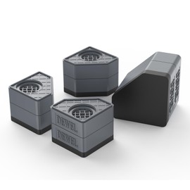 Anti Vibration Pads for Washing Machine. Washer and Dryer Pedestals with 1100 lbs Weight Capacity, Double Heighten Washing Machine Foot Pads for Anti Shock Slip Protect Laundry Room Floor (Gray)