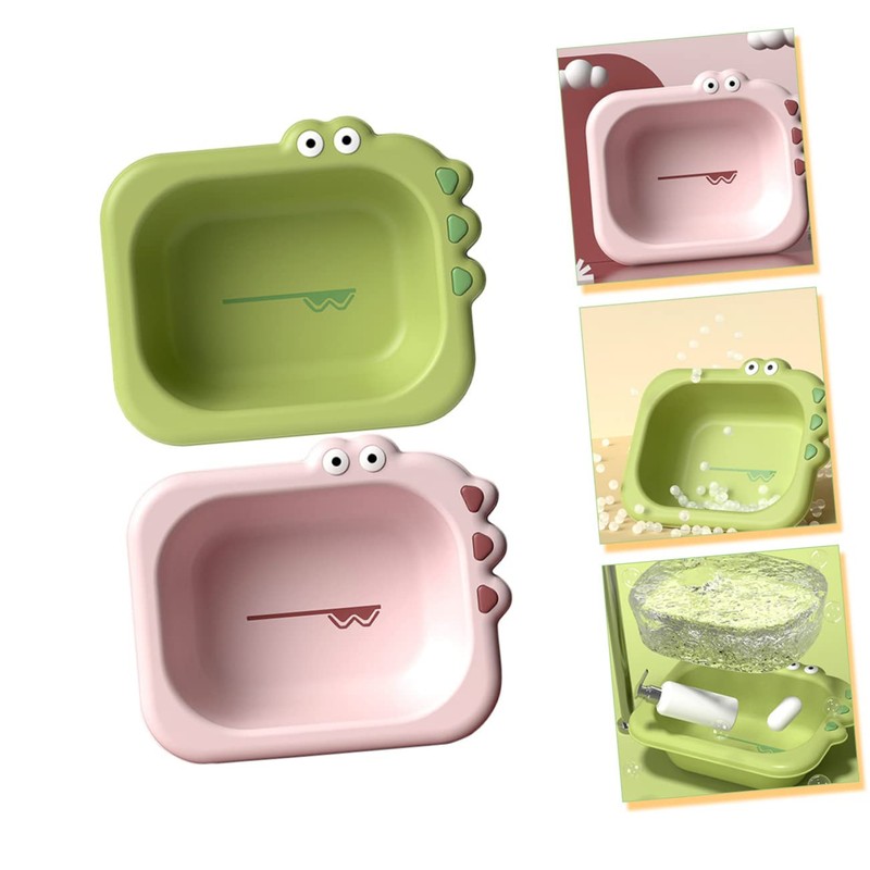BESPORTBLE 2pcs Cartoon Wash Basins Portable Newborn Foot Face Tubs