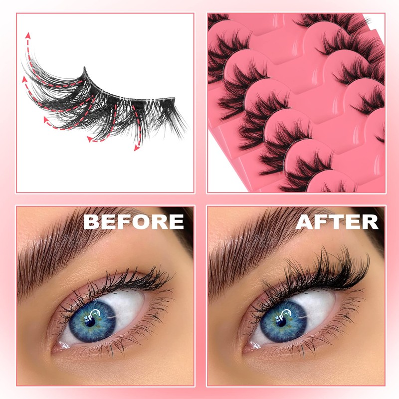 Half Lashes Natural Clear Band Eyelashes 3 4 False Lashes