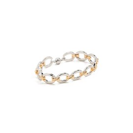 LUV AJ Women's Two-Tone Chain Bracelet, Silver, One Size