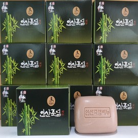 Insan Bamboo Salt Phosphorous Bamboo Salt Bamboo Salt Soap 100g 10pcs / 인산죽염 죽염 비누 100g 10개