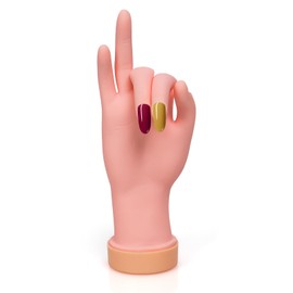 krofaue Nail Practice Hand - Practice Nail Tips Art Trainer Training Hand Tool Flexible Bendable Movable Fake Mannequin Right Hand Manicure Tool 1PCS