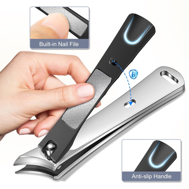 Nail Clippers for Men Thick Nails - Angled Head Toenail