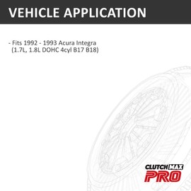 ClutchMaxPRO Performance Stage 2 Clutch Kit & Flywheel Compatible with 1992 1993 Acura Integra GS GS-R LS RS B17 B18 (CP08028HDFW-ST2)