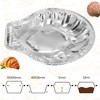 Maxdot Pack of 200 Aluminum Foil Clam Shells 3.7 x