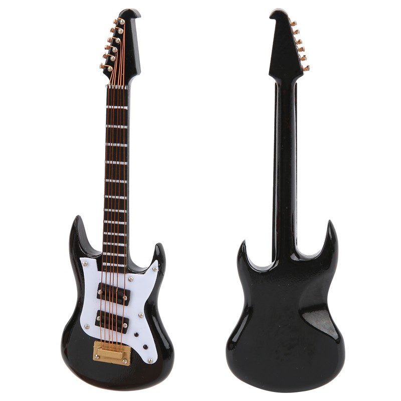 Guitar Model Plastic Material Mini Musical Instrument Desktop Ornament with