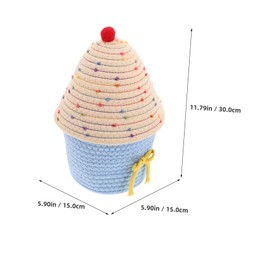 SHOWERORO Decorative Woven Cotton Rope Basket with Lid Spacious Storage for Nursery Living Room Bathroom Hand Woven Soft Storage for Organizing and Decoration