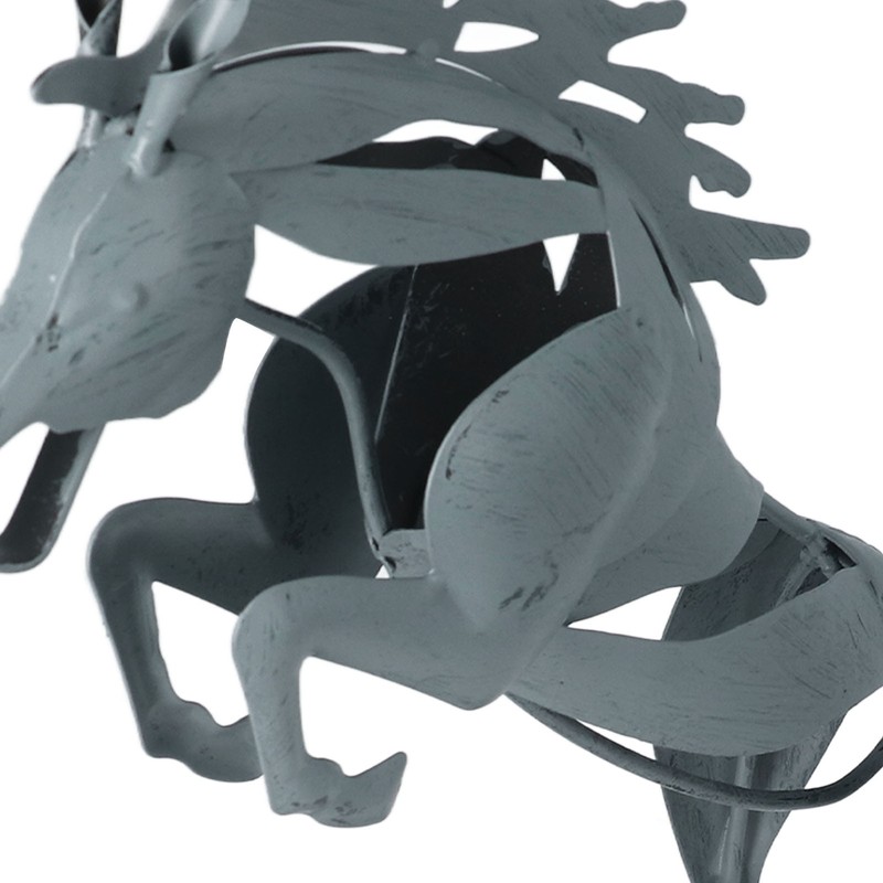 Metal Horse Statue Unique 3D Design Iron Decorative Running Horse
