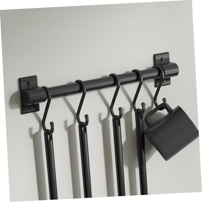 ULTECHNOVO 1Set Wall Mounted Kitchen Utensil Rack with Hooks Multi
