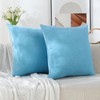 Qanatmz Sea Blue Soft Throw Pillow Covers Decorative Chenille Square