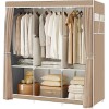 Portable Closet Organizer with Waterproof Cover Storage Shelves Rack Wardrobe