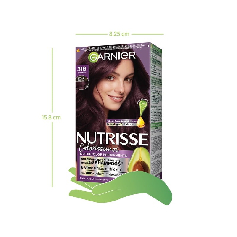 Tinte para cabello Garnier Nutrisse coloríssimos 316 lavanda