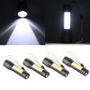 4Pcs Retractable Flashlight COB LED Zoom Flashlight Rechargeable Strong Light