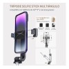 1.8m Tripie Palo Selfies Stick Bluetooth Control Remoto 2led