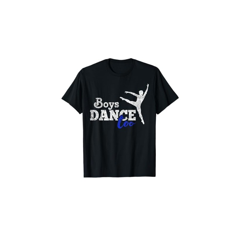 Boys Dance Too ballerino regalo uomo ballerino Maglietta
