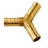 Quickun 1/2" ID Hose Brab, Brass Shaped Y 3 Ways