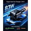 3-in-1 Retractable Car Charger with Funny Expression Light Voltage Display