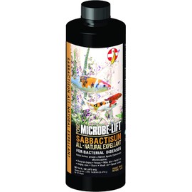 MICROBE-LIFT Sabbactisun Disease Treatment for Ponds and Outdoor Water Gardens, Disease Expellant for Pond Fish, 16 Fl Oz