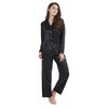 TONY AND CANDICE Women's Classic Satin Pajama Set Sleepwear Loungewear