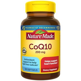 Nature Made CoQ10 200mg Softgels, Dietary Supplement for Heart Health Support, 105 Softgels, 105 Day Supply