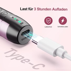 COSLUS Wireless Portable Electric Nail Cutter, 11 in 1 Professional Manicure and Pedicure Set, Electric Nail File for Gel Nails and Acrylic Nails, Nail Shapes, Polishing, Callus Removal