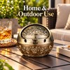Retro Metal Ashtray with Lid – Decorative Covered Ashtray for