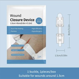 Emergency Wound Closure Strips,Sutures Butterfly Bandaids for Wound Closure, Zip Stitch Wound Closure Strips, Surgical Laceration Repair Without Stiches (1 Strips-4 PCS)