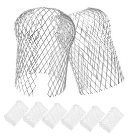 Tofficu 8 Pcs Gutter Downspout Strainer Covers Durable Aluminum Mesh Leaf Guards for Efficient Filtering Easy Cleaning Prevent Blockage from Leaves Debris Roof Gutters