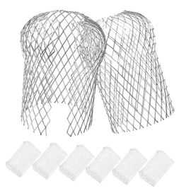 Tofficu 8 Pcs Gutter Downspout Strainer Covers Durable Aluminum Mesh Leaf Guards for Efficient Filtering Easy Cleaning Prevent Blockage from Leaves Debris Roof Gutters
