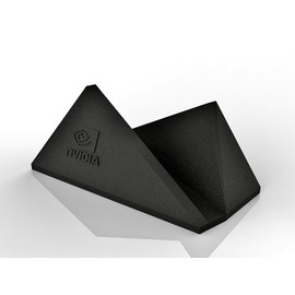 Vertical Stand Organizer Compatible with Nvidia Shield Android TV (2017 & 2019 Pro Models) - Jet Black with Logo & Lettering - Durable Composite Nvidia Shield TV Mount - Black