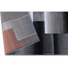 Modern Geometric Abstract Boxes Squares Orange Grey Black Carpet Bedroom