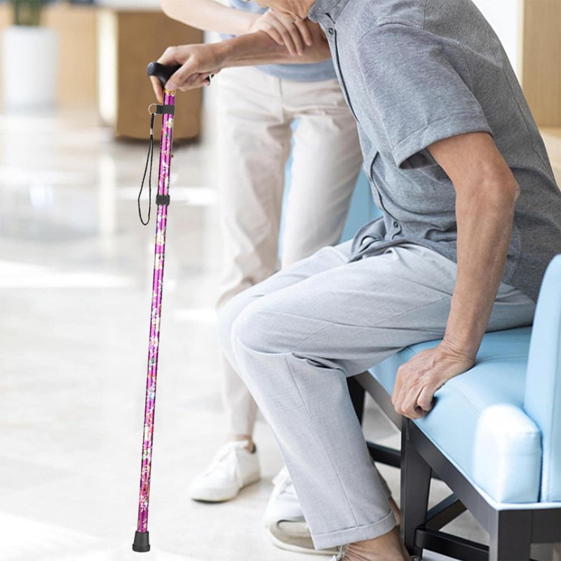 Folding Cane, Women's, Lightweight, Aluminum, Extendable, Height Adjustable, Unisex, Cane,