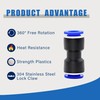 Brintek 100PCS Push to Connect Fittings Pneumatic Air Line 4