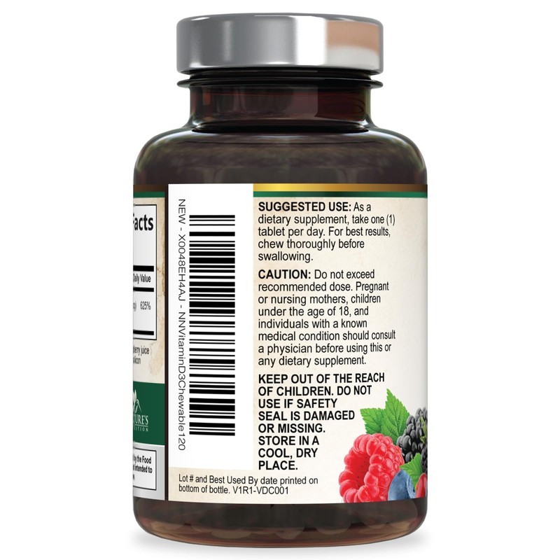 Vitamin D3 5000 IU (125 mcg) Per Serving - Extra