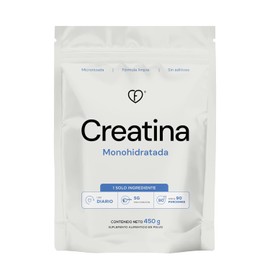 CARO FIT | Creatina Monohidratada 100% Pura | Sin Sabor, Vegana, Sin Azúcar | 90 Porciones de 5g | Solo 1 Ingrediente | Para Energía, Fuerza y Recuperación Muscular - 450g