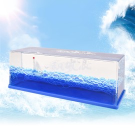 Cruise Ship Fluid Drift Bottle, Acrylic Ship Liquid Drift Bottle Fluid Drift Bottle Unsinkable Cruise Ship Toy Never Sinks Ship Decoration Office and Home Boat Run Decoration (A)