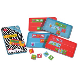 The Purple Cow Magnetic to Go Zoo Rummy Travel Games- Magnet Board Game Set for Both at Home & in The Car & On The Go - for Traveler Kids - 6-Year-Old & Up - Traveling Adults - 50 Magnetpiece!