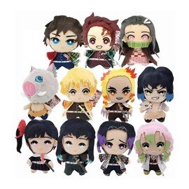 17pcs Anime Plush Doll for Kids Cartoon Cute High Resilience Stuffed Toy Relieve Stress Plush Toy for Sofa Bed