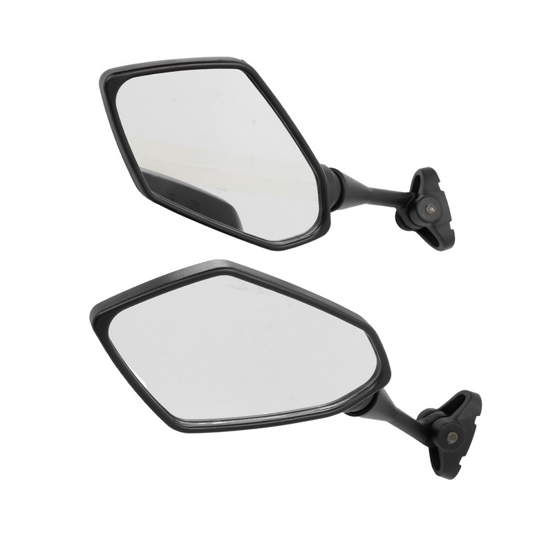 Pair Motorcycle Rearview Mirrors Black Visibility Replacement for Honda CBR