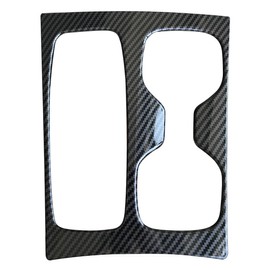 YUNHECAM Carbon Fiber Pattern Car Gear Shift Knob Cover Panel Compatible for Hyundai Santa Cruz 2022-2024, Central Consoles Shift Boots Knobs Frame LHD Black ABS Interior Accessories