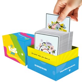 Sharing Joy Family Conversation Cards, 200 Cards Talking Points Cards Family Pack - Put Down The Phones & Families Closer Together, Great for Family Dinners, Gifts, Holidays, and Gatherings (Kid001)