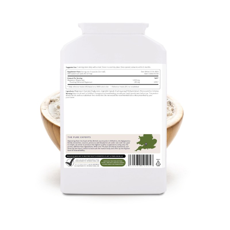 Magnesium Bisglycinate Glycinate Supplement | High Strength & Bioavailable |