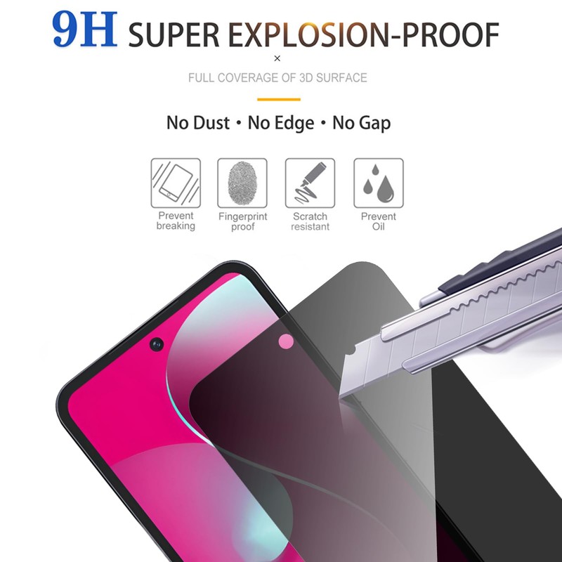 Lolyoo 2 Pack Privacy Screen Protector for T-mobile Revvl 8