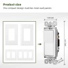 MICMI 10Pack Decorator Paddle Rocker Light Switch Residential Grade,15A 120V/277V