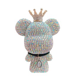 Kuashidai Bling Rhinestone Bear Car Air Freshener - Ornament Accessory for Car Interior - Hanging Paper, Passive Diffusion, 1.5 sq.m. Area Deodorizer