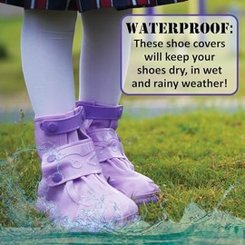 Fundas para zapatos de lluvia | Fundas impermeables para zapatos para niños y niñas | Cubrezapatos reutilizables Galoshes