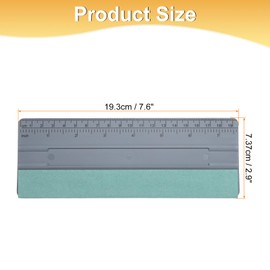 sourcing map 2pcs Vinyl Squeegee Felt Edge 7.6" Squeegee Felt Fabric Decal Vinyl Scraper with Ruler Measuring Car Wallpaper Smoothing Window Privacy Film Glass Tint Installation, Grey