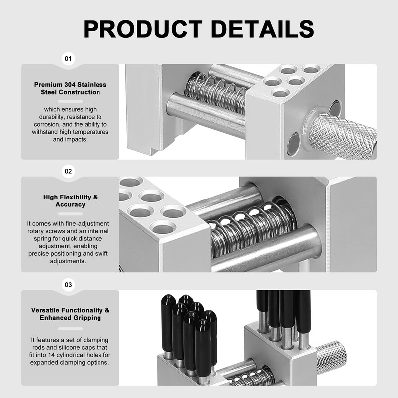 304 Stainless Steel Vise Fixture Multi-function Clamp Model Making Fixed